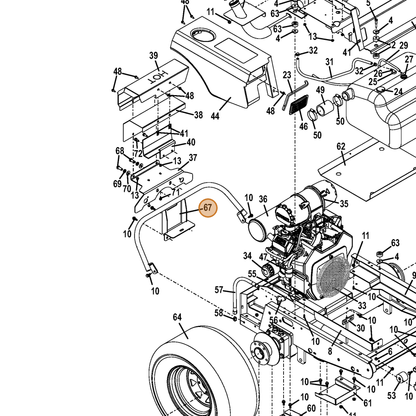 Grasshopper part 645582 — IPL diagram snippet (6x zoom, amber highlight)