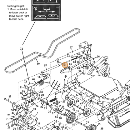 Grasshopper part 645590 — IPL diagram snippet (6x zoom, amber highlight)
