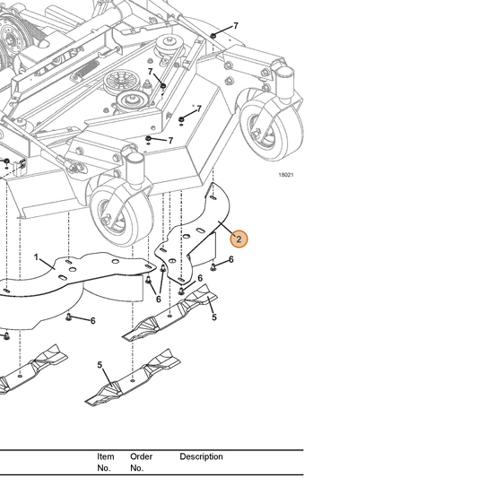 Grasshopper part 645599 — IPL diagram snippet (6x zoom, amber highlight)