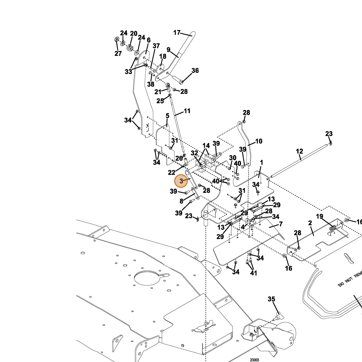 Grasshopper part 645652 — IPL diagram snippet (6x zoom, amber highlight)