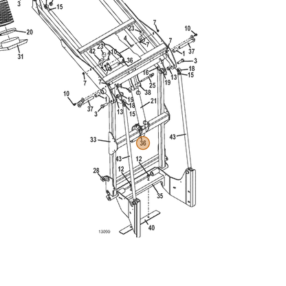 Grasshopper part 645680 — IPL diagram snippet (6x zoom, amber highlight)