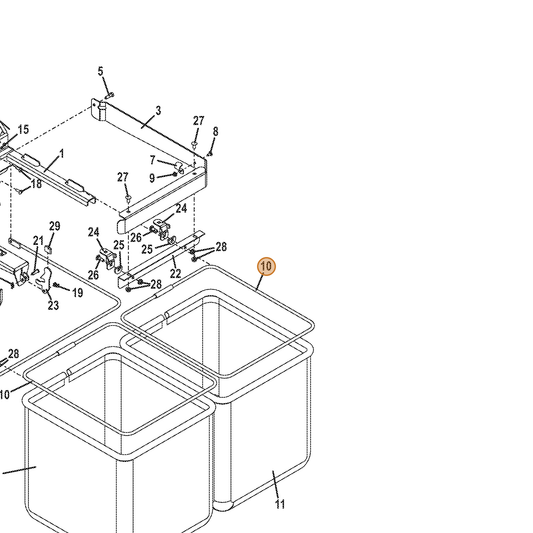 Grasshopper part 645723 — IPL diagram snippet (6x zoom, amber highlight)