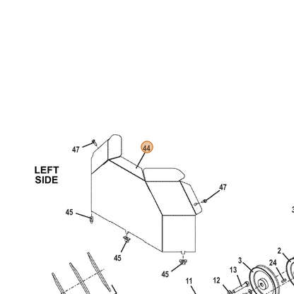 Grasshopper part 645731 — IPL diagram snippet (6x zoom, amber highlight)