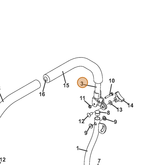 Grasshopper part 645744 — IPL diagram snippet (6x zoom, amber highlight)