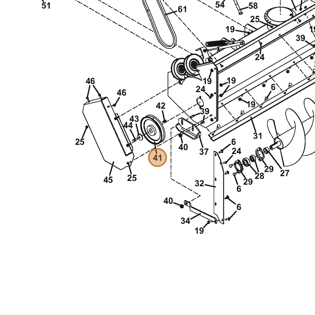 Grasshopper part 645768 — IPL diagram snippet (6x zoom, amber highlight)
