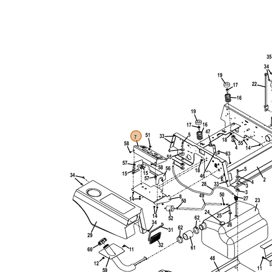 Grasshopper part 693108 — IPL diagram snippet (6x zoom, amber highlight)