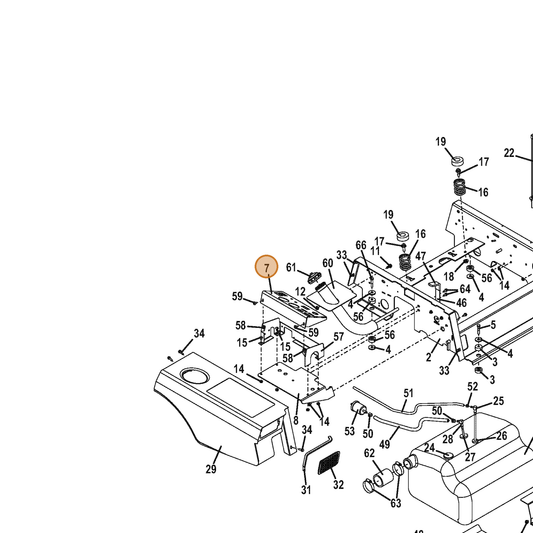 Grasshopper part 693109 — IPL diagram snippet (6x zoom, amber highlight)