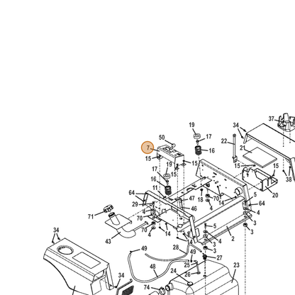 Grasshopper part 693111 — IPL diagram snippet (6x zoom, amber highlight)