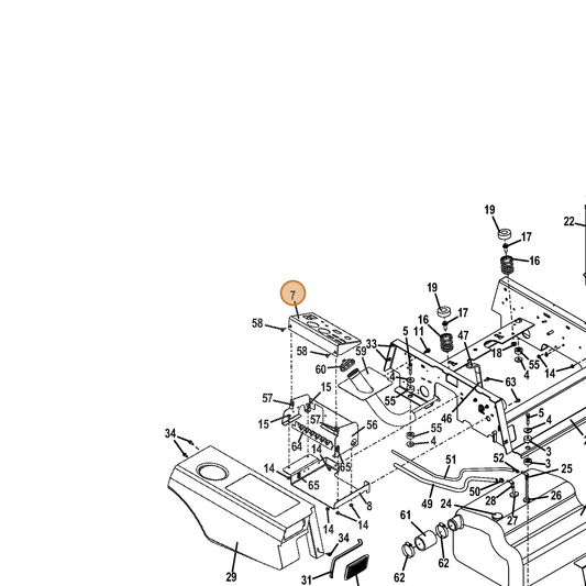 Grasshopper part 693112 — IPL diagram snippet (6x zoom, amber highlight)