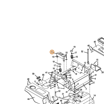 Grasshopper part 693116 — IPL diagram snippet (6x zoom, amber highlight)