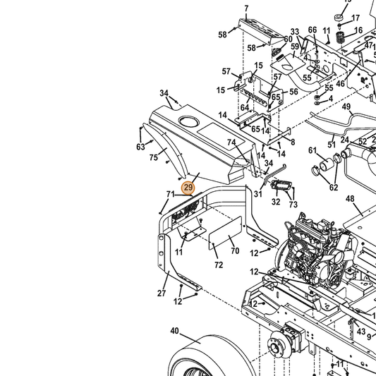 Grasshopper part 693194 — IPL diagram snippet (6x zoom, amber highlight)