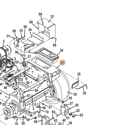 Grasshopper part 693197 — IPL diagram snippet (6x zoom, amber highlight)