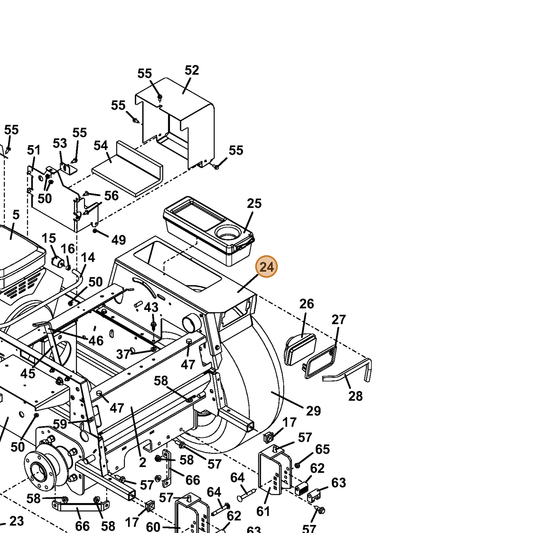Grasshopper part 693199 — IPL diagram snippet (6x zoom, amber highlight)