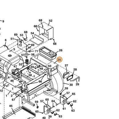 Grasshopper part 693201 — IPL diagram snippet (6x zoom, amber highlight)