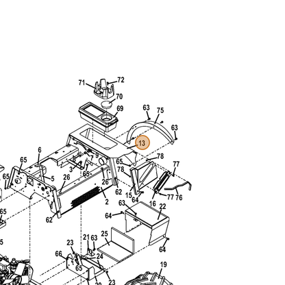 Grasshopper part 693213 — IPL diagram snippet (6x zoom, amber highlight)