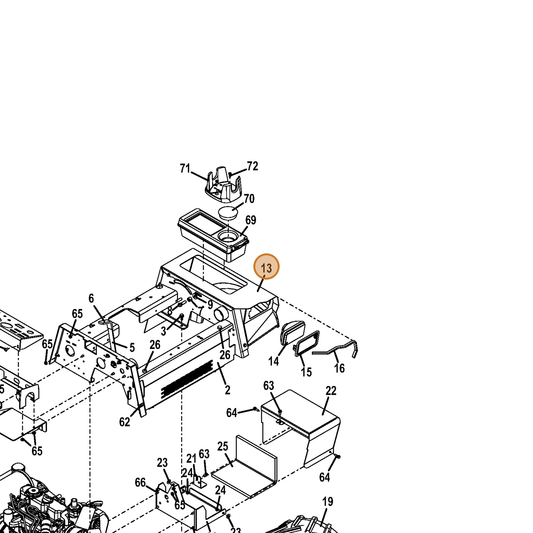 Grasshopper part 693221 — IPL diagram snippet (6x zoom, amber highlight)