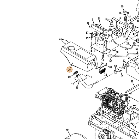 Grasshopper part 693222 — IPL diagram snippet (6x zoom, amber highlight)
