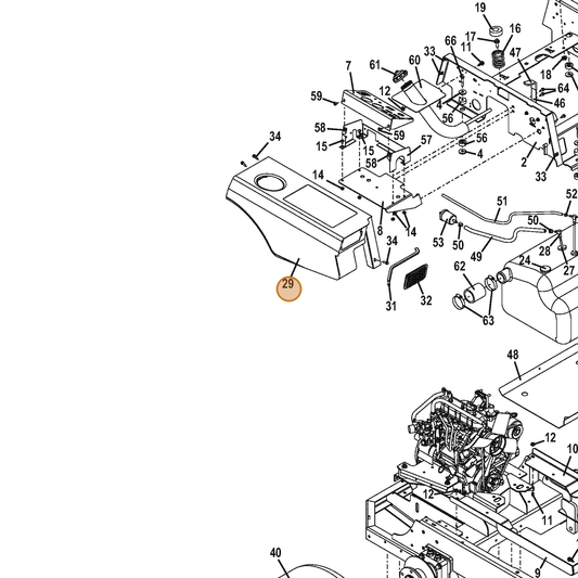 Grasshopper part 693224 — IPL diagram snippet (6x zoom, amber highlight)