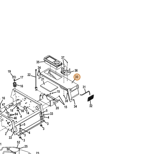 Grasshopper part 693225 — IPL diagram snippet (6x zoom, amber highlight)