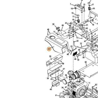 Grasshopper part 693228 — IPL diagram snippet (6x zoom, amber highlight)