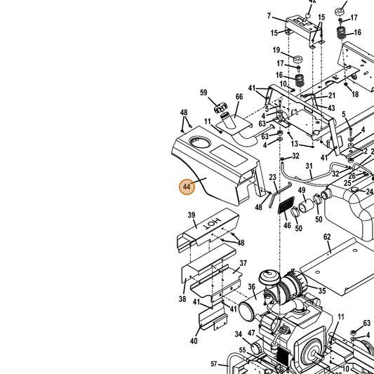 Grasshopper part 693228 — IPL diagram snippet (6x zoom, amber highlight)