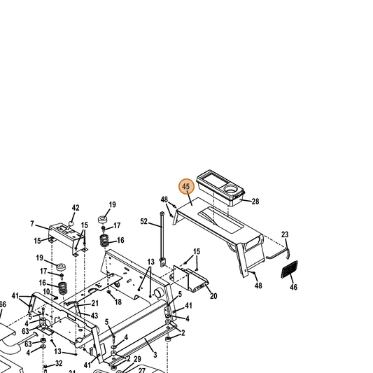 Grasshopper part 693229 — IPL diagram snippet (6x zoom, amber highlight)