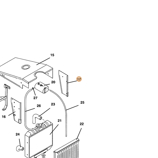 Grasshopper part 693260 — IPL diagram snippet (6x zoom, amber highlight)