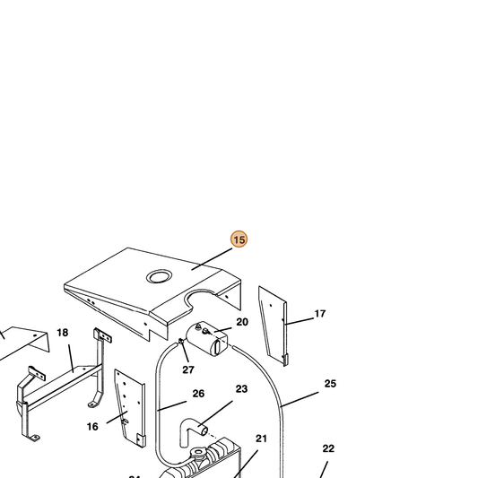 Grasshopper part 693300 — IPL diagram snippet (6x zoom, amber highlight)