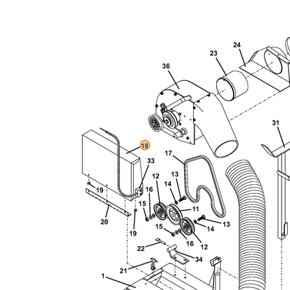 Grasshopper part 693740 — IPL diagram snippet (6x zoom, amber highlight)
