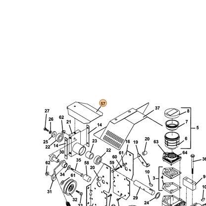 Grasshopper part 693766 — IPL diagram snippet (6x zoom, amber highlight)