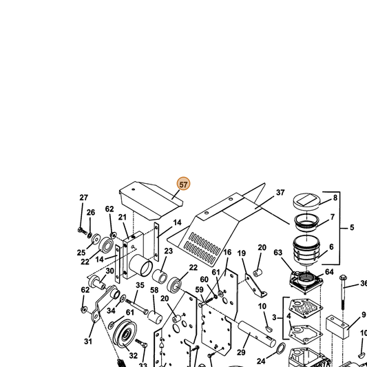 Grasshopper part 693766 — IPL diagram snippet (6x zoom, amber highlight)