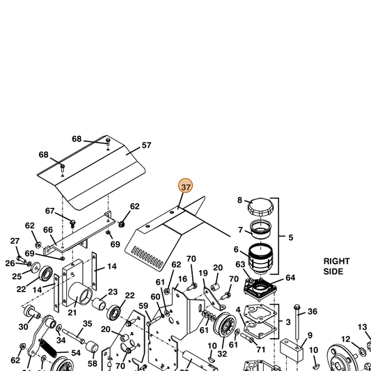Grasshopper part 693776 — IPL diagram snippet (6x zoom, amber highlight)