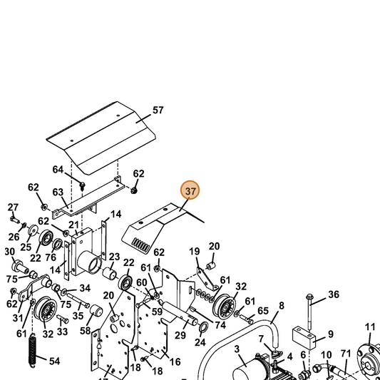 Grasshopper part 693777 — IPL diagram snippet (6x zoom, amber highlight)