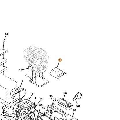 Grasshopper part 693780 — IPL diagram snippet (6x zoom, amber highlight)