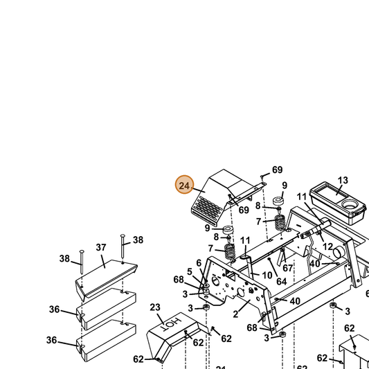 Grasshopper part 693783 — IPL diagram snippet (6x zoom, amber highlight)