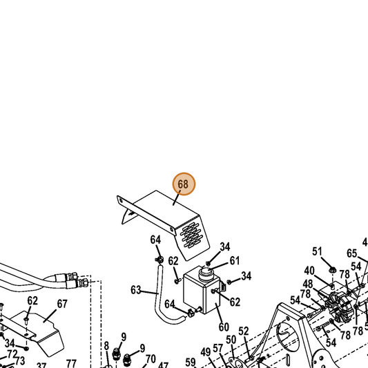 Grasshopper part 693784 — IPL diagram snippet (6x zoom, amber highlight)
