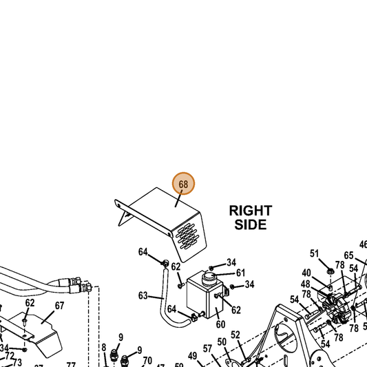 Grasshopper part 693785 — IPL diagram snippet (6x zoom, amber highlight)