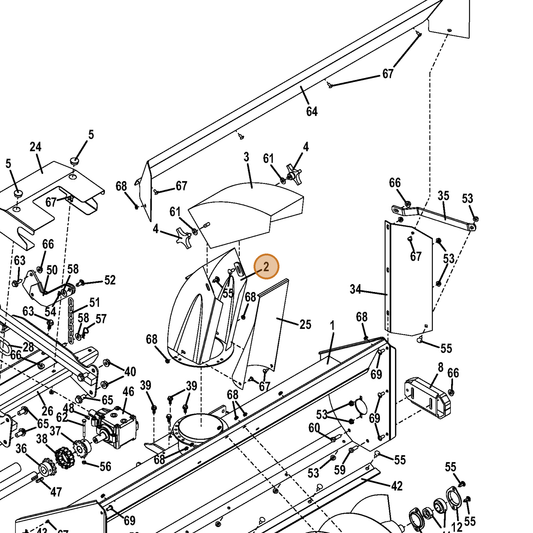 Grasshopper part 693788 — IPL diagram snippet (6x zoom, amber highlight)