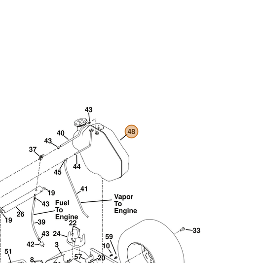 Grasshopper part 693799 — IPL diagram snippet (6x zoom, amber highlight)