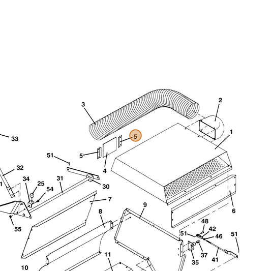 Grasshopper part 720131 — IPL diagram snippet (6x zoom, amber highlight)