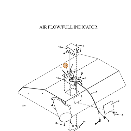 Grasshopper part 720146 — IPL diagram snippet (6x zoom, amber highlight)