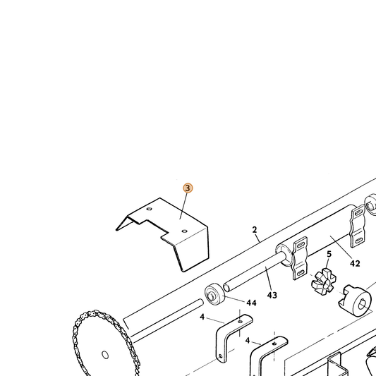 Grasshopper part 720185 — IPL diagram snippet (6x zoom, amber highlight)