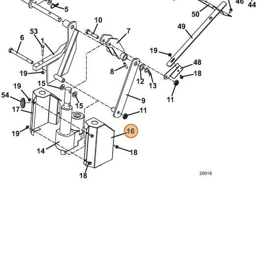 Grasshopper part 720272 — IPL diagram snippet (6x zoom, amber highlight)