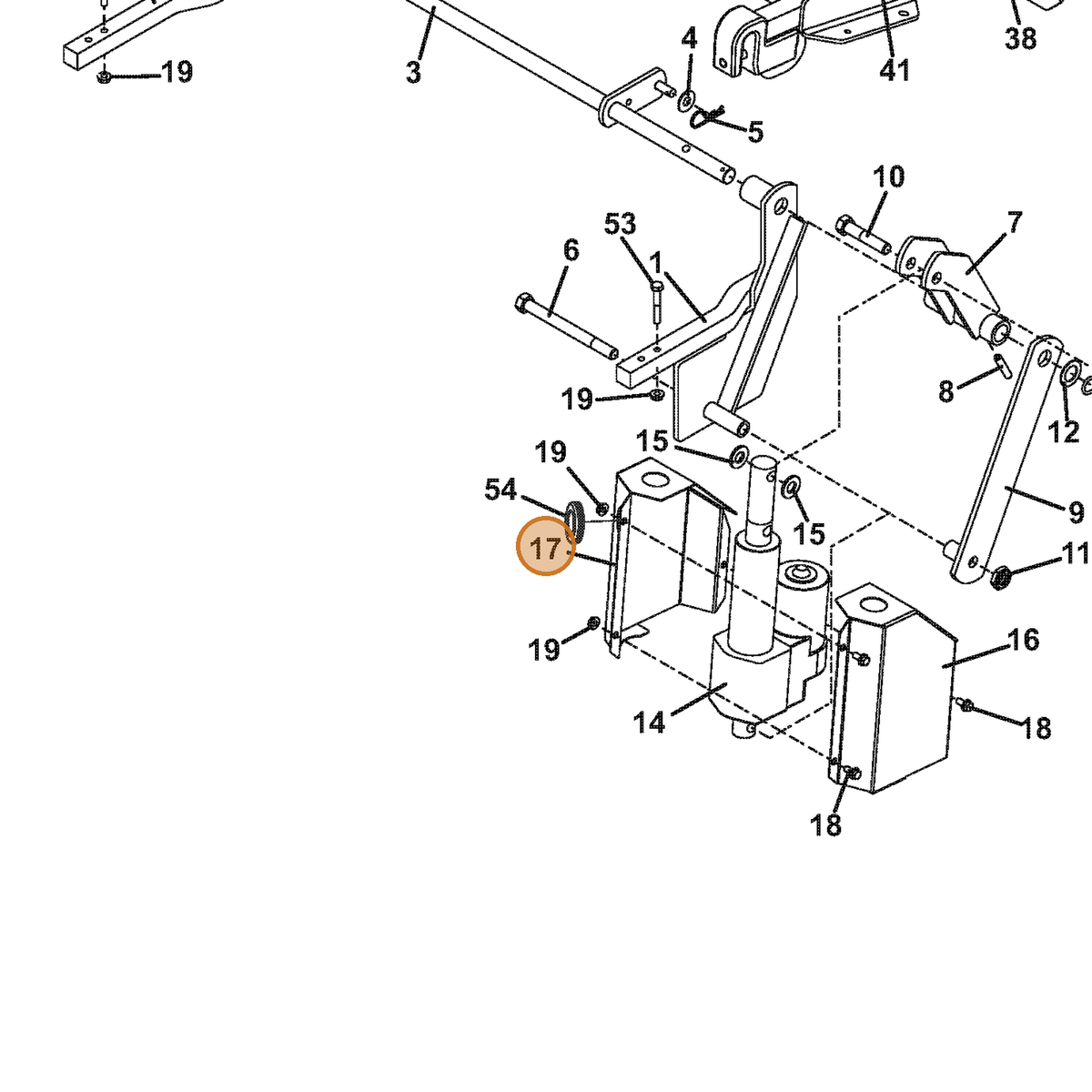 Grasshopper part 720273 — IPL diagram snippet (6x zoom, amber highlight)