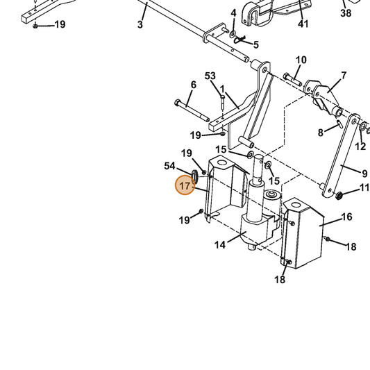 Grasshopper part 720273 — IPL diagram snippet (6x zoom, amber highlight)