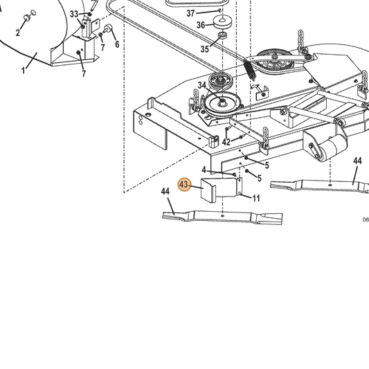 Grasshopper part 720308 — IPL diagram snippet (6x zoom, amber highlight)