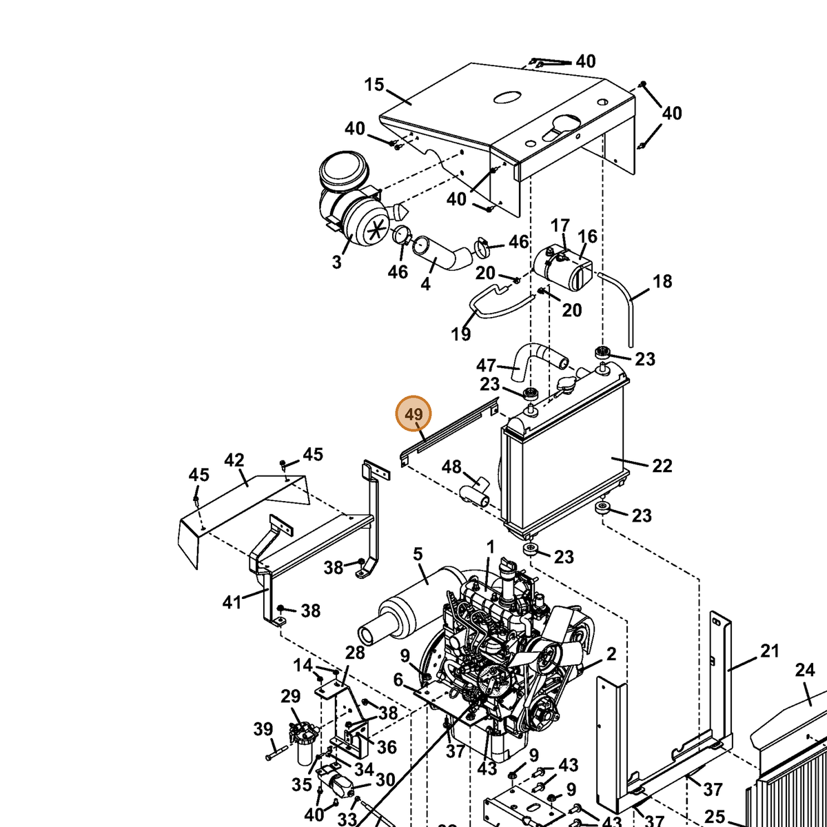 Grasshopper part 721006 — IPL diagram snippet (6x zoom, amber highlight)
