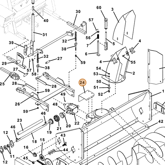 Grasshopper part 721069 — IPL diagram snippet (6x zoom, amber highlight)