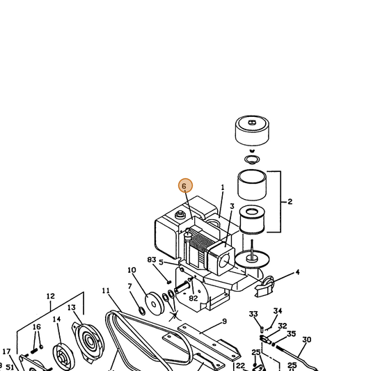Grasshopper part 721074 — IPL diagram snippet (6x zoom, amber highlight)