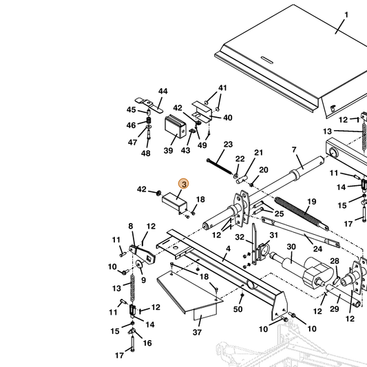 Grasshopper part 721112 — IPL diagram snippet (6x zoom, amber highlight)